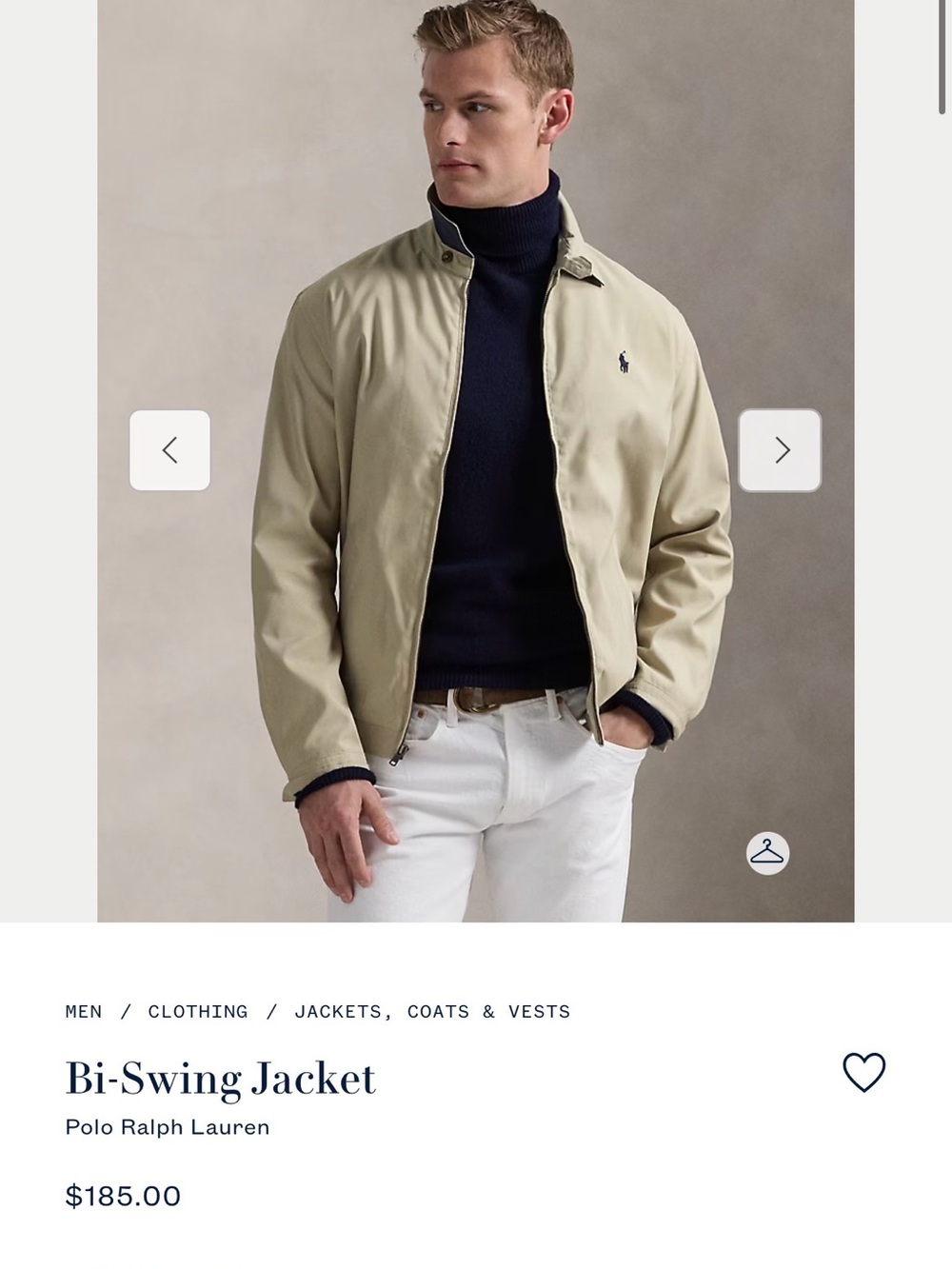 Polo by Ralph Lauren Men's Tan Lightweight Harrington Jacket - Picture 7 of 7